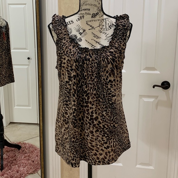 Leopard print tank top camisole Large - Picture 1 of 5